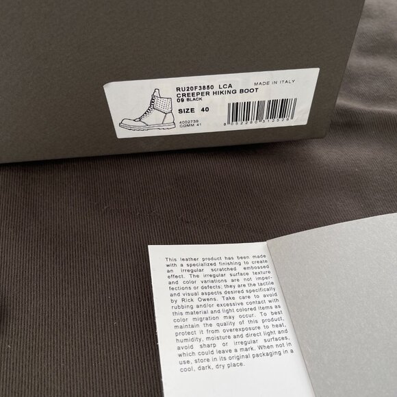 Rick Owens - Bull Leather Cat Creeper Hiking Boot Performa FW20 GRAIL - Picture 2 of 12